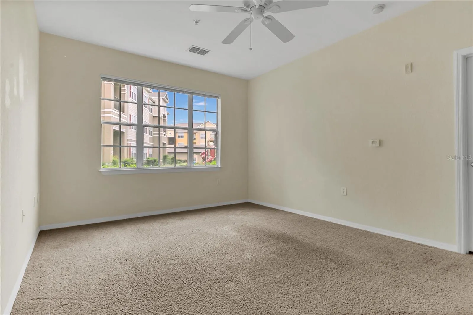 Living room view overlooking playground