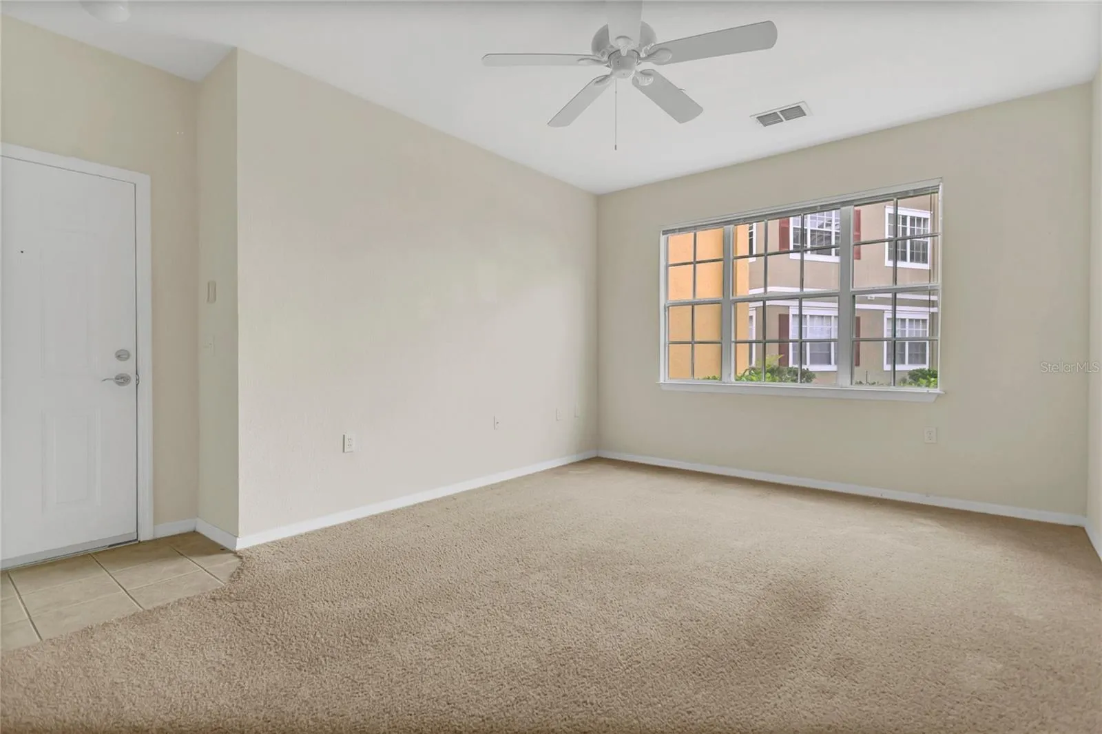 Living room overlooking playground