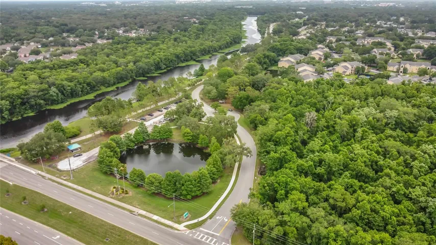 Aerial view of Jay Blanchard Park which is close to the unit