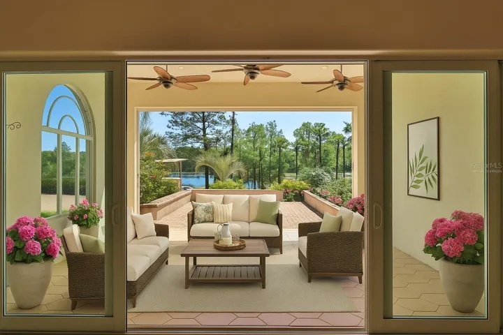 Guest Screened Porch-Virtually staged
