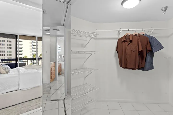 Primary bedroom and closet