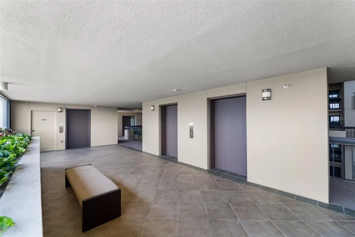 Unit convient to main elevators, utility elevator, and trash shoot.