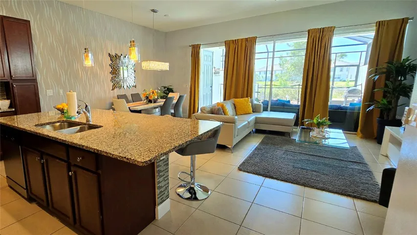 Kitchen, Living Room &amp; Dining Room