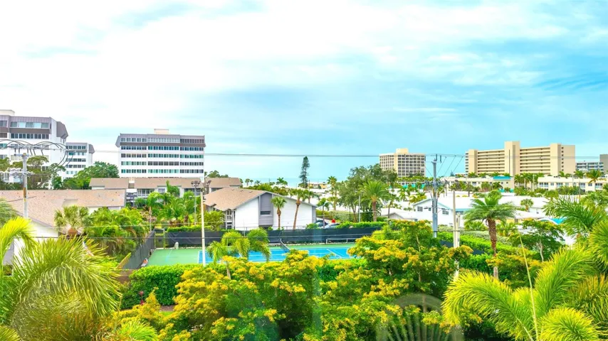 Enclosed lanai faces West with View