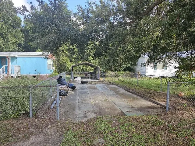 Carport and parking area