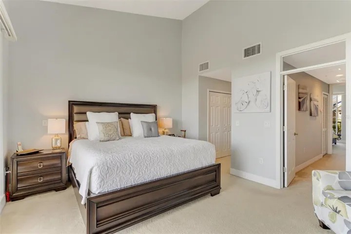 Primary Bedroom with double closets and primary bath
