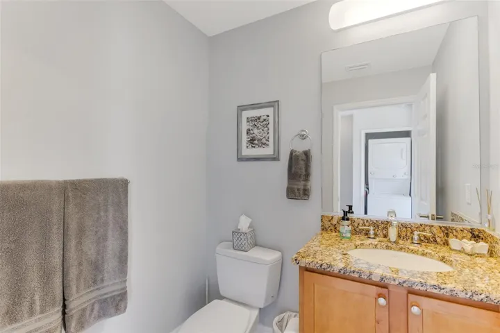 Half bath on main living area. Great for guest.