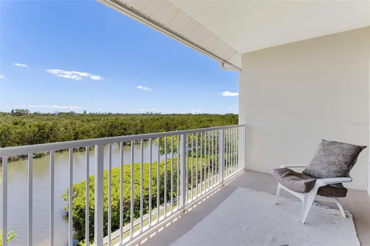 Primary bedroom balcony overlooking the canal