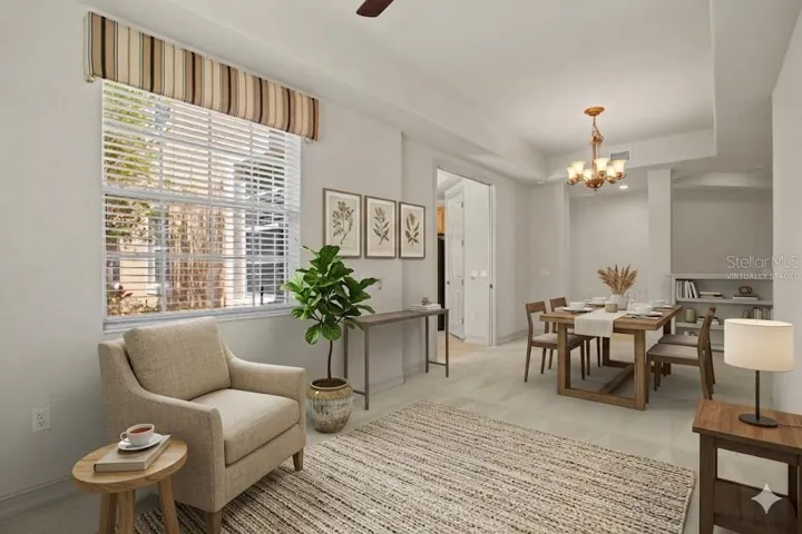 Virtually Staged Family Room