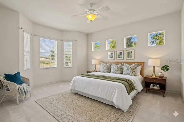 Virtually Staged Primary Bedroom