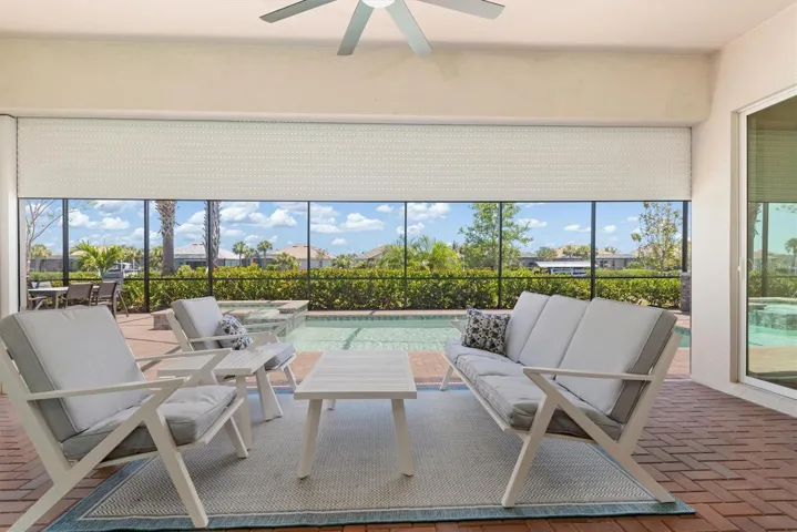 Automatic storm shutters provide security and protection form storms.