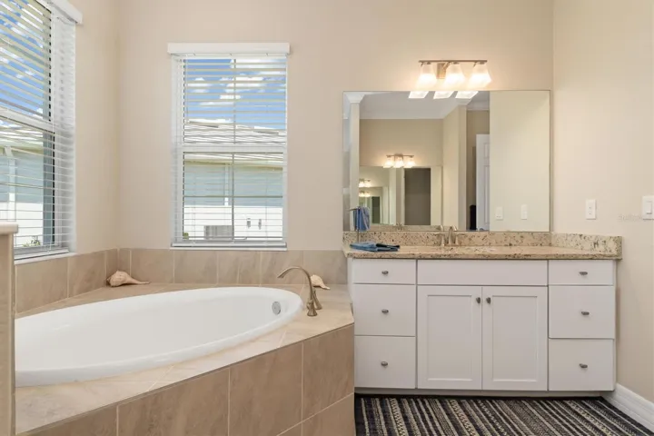 Double sinks and large windows.
