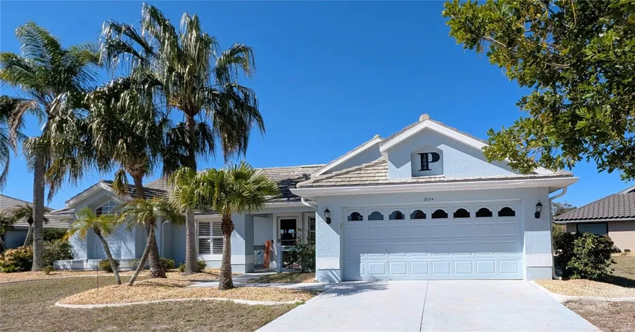 Front, Covered Porch, 2 Car Garage