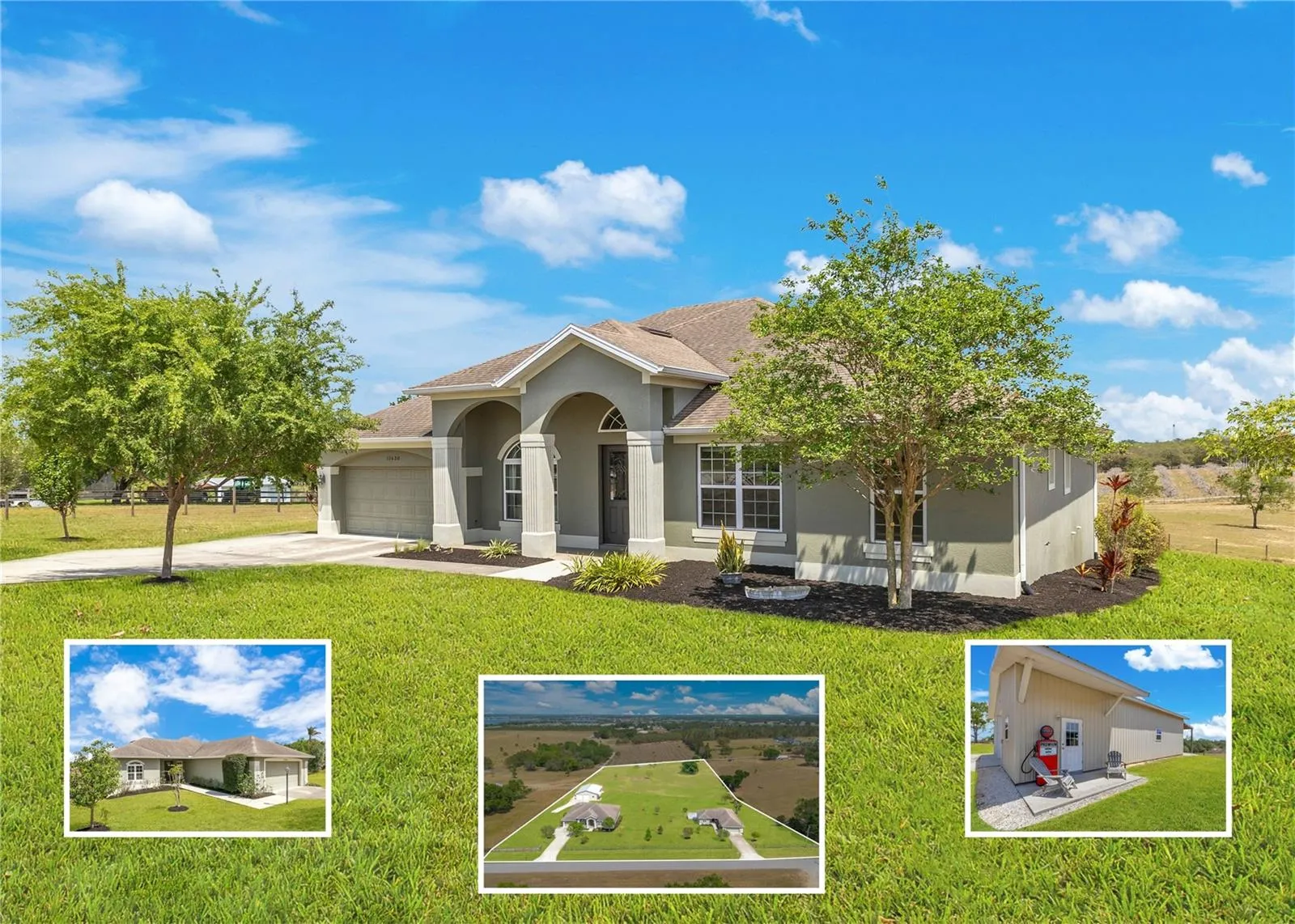 FIVE Acres, TWO Private Residences, and ONE Detached Custom Garage