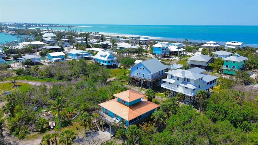 Aerial view west