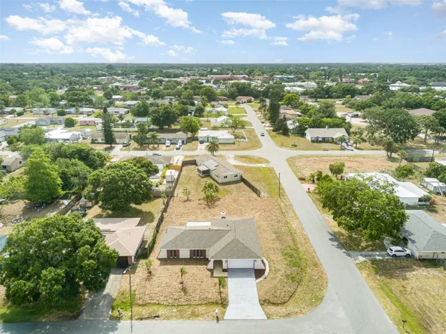 Ariel view of corner lot