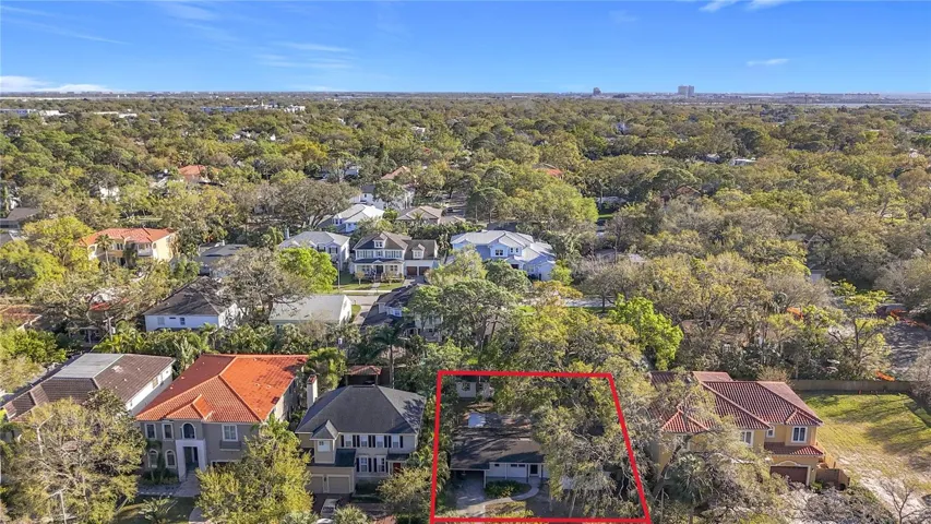 Property in red facing south.