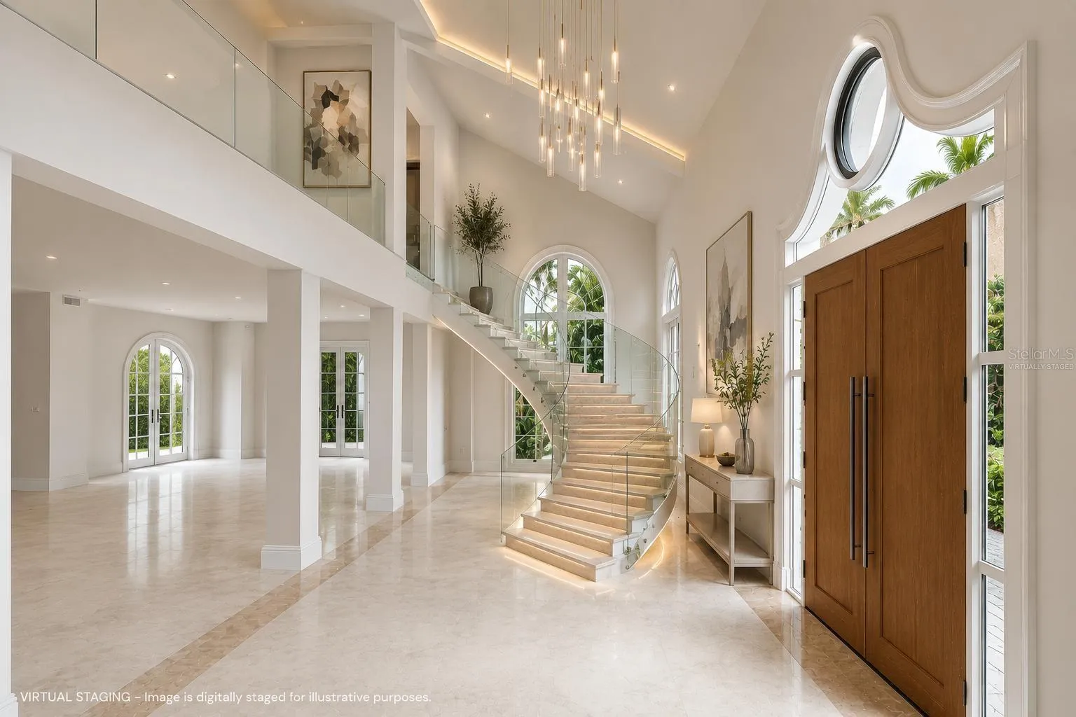 Rendered for Illustration- Virtually Staged Entrance