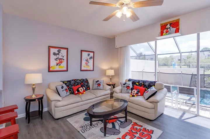 View of the pool from your living room