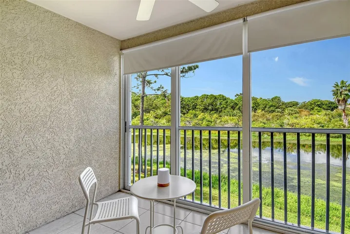 Lanai view screened in with sliding glass doors
