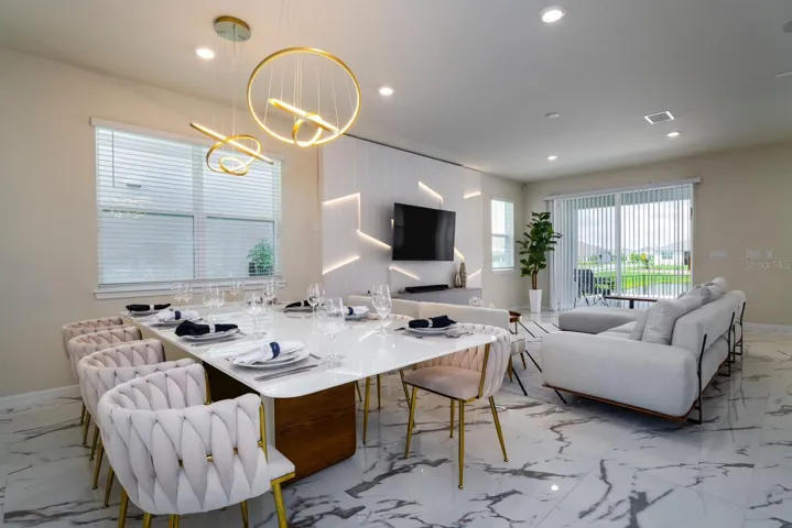 Dining and living area