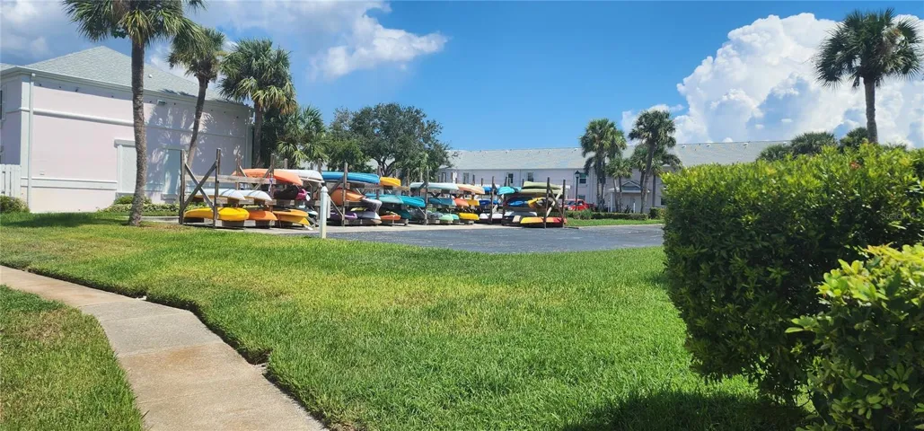 walkways and kayak storage