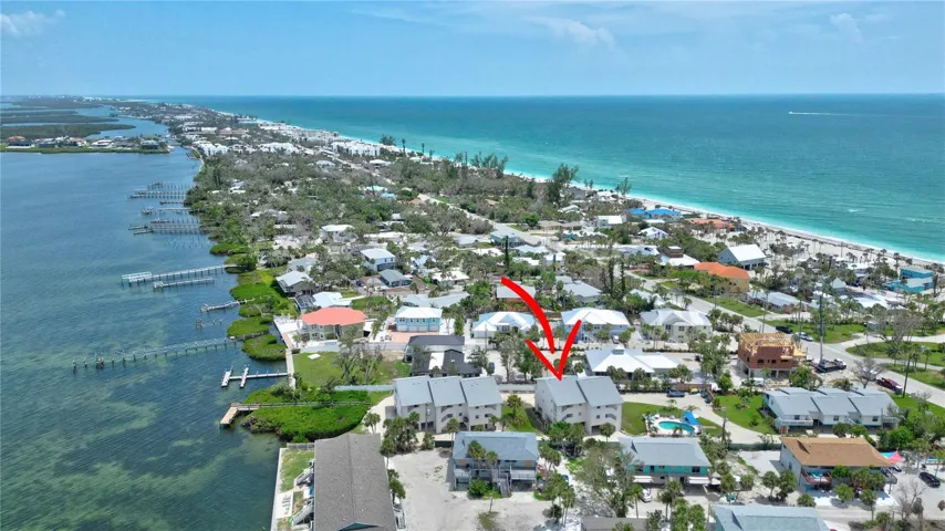 Aerial View Showing Condo Location with Access to Lemon Bay and the Gulf