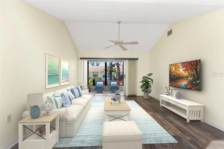 Virtually staged - main living area