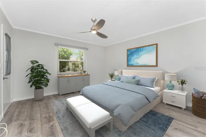Virtually staged Primary bedroom