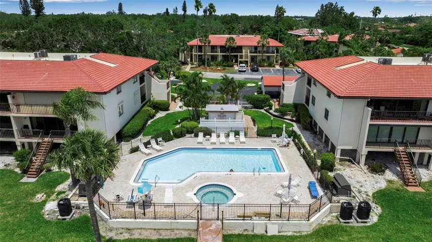 Community pool from the Bay