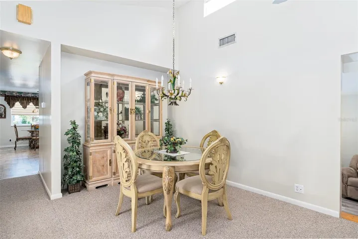 Formal dining shows off this beautiful Hutch and table in the custom Nook!
