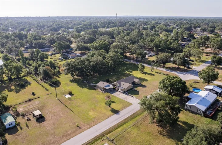 Aerial view of the property from the North.