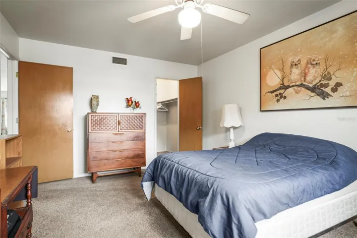 Primary bedroom has large walk in closet