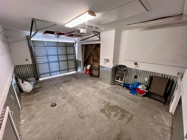 Garage with overhead garage door opener
