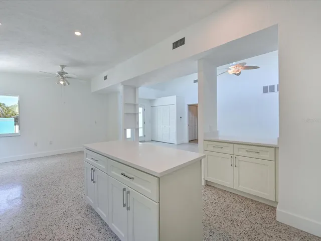 Kitchen island and coffee bar