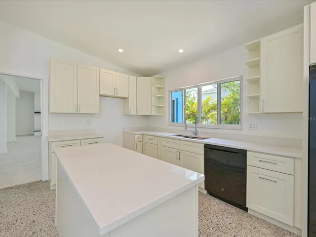 Kitchen and island