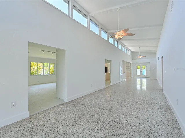 Grand foyer with upper windows for natural lighting