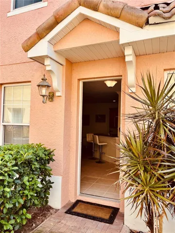 Private main entry on the side