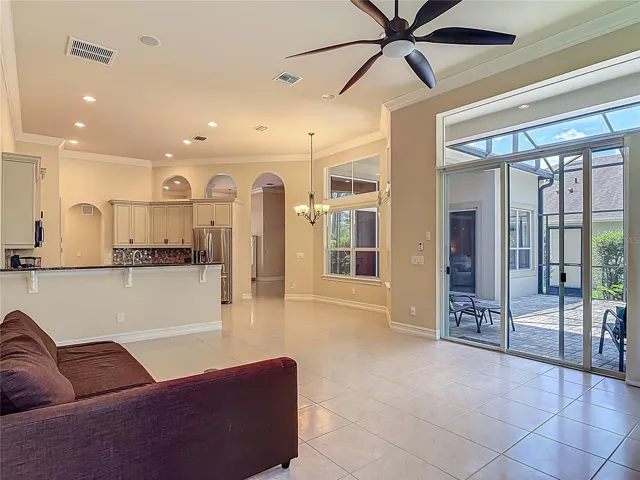 View towards kitchen & Screened in Lanai