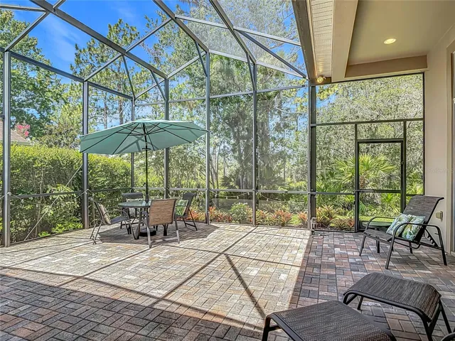 View of Lanai with Conservation area in rear