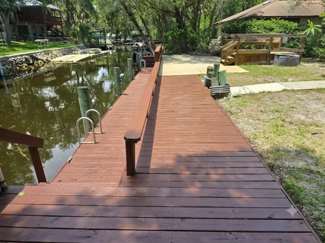 Recent Wood replaced and stained by homeowner
