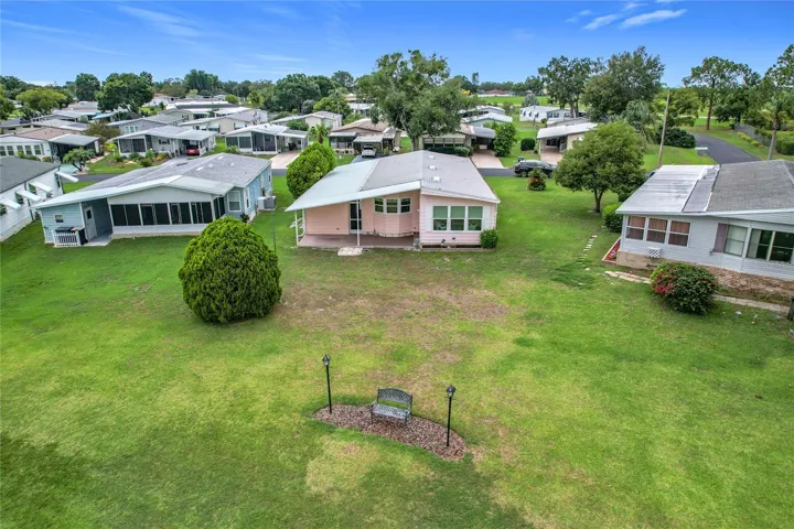 Aerial of backyard
