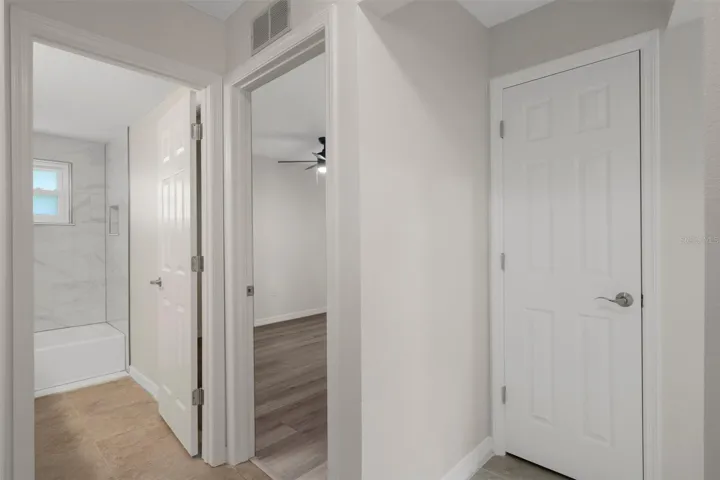 Updated interior details including new flooring and finishes.