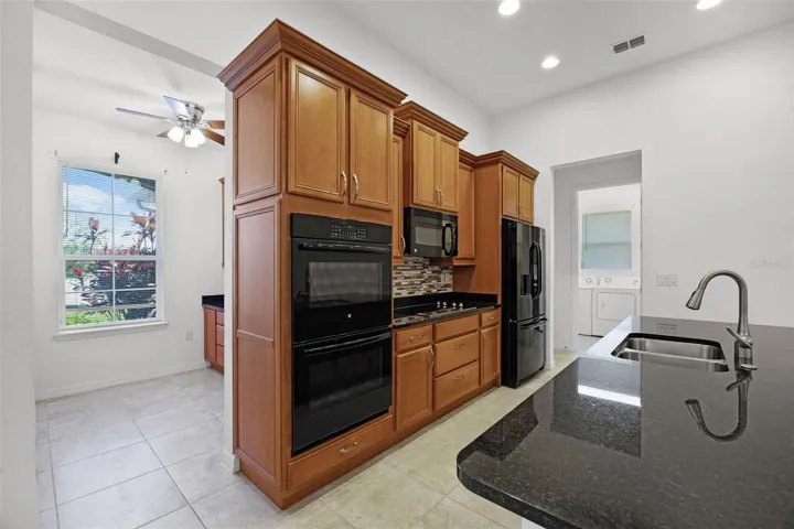 kitchen with entrance to office