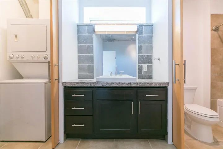 Vanity & Washer/Dryer & Bathroom