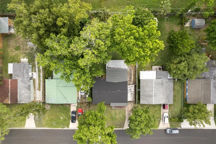 Overhead shot showing new roof