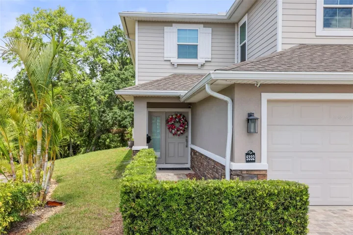 Front entrance of the end-unit home