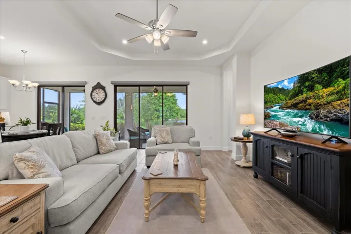 Gorgeous views through Lanai slider doors from Grand Salon