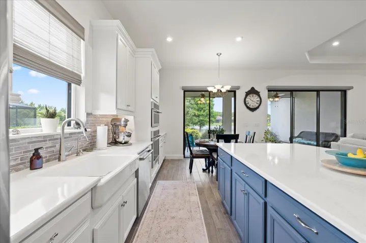 Gourmet kitchen with granite countertops