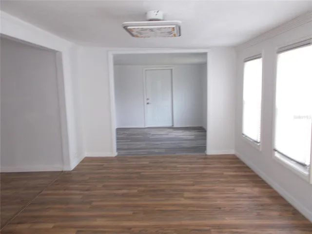 Living room looking into office